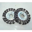 Knotted Wire Wheel for angle grinder 2 x 125mm (5 inch)