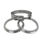 3" V Band Clamp with rings stainless steel